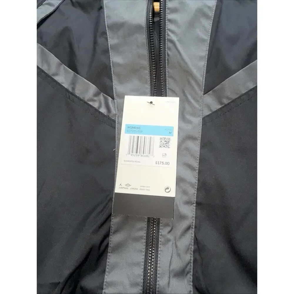 Nike Jordan Women's Color Block Next Utility Capsule Jacket (Medium, Gray/Black)